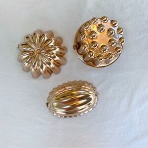 Vintage 1950’s MCM Aluminum Copper/Pink Jell-O Molds-Set of 3